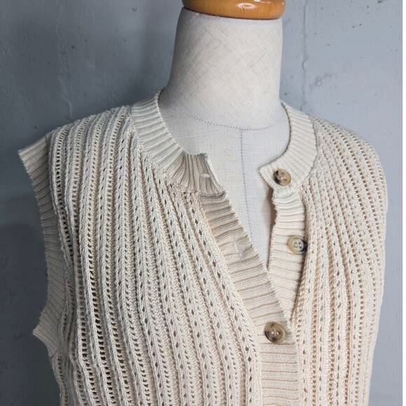 Dissh Bloom Chalk Crochet Crop Vest Top size M - Picture 3 of 6